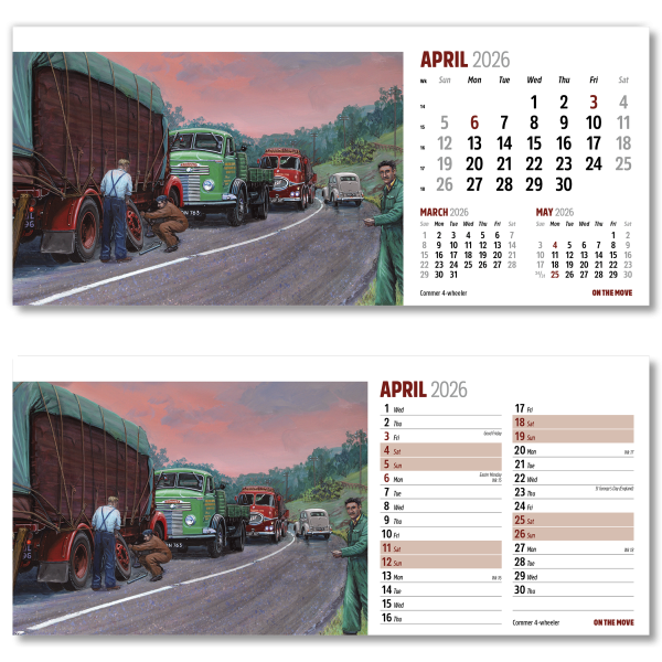 On the Move Desk Calendar