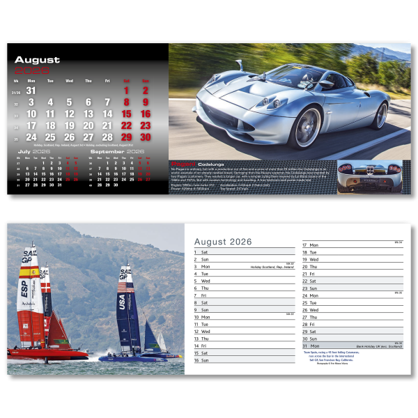 Top Speed Desk Calendar