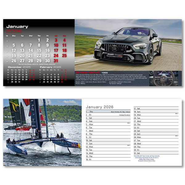Top Speed Desk Calendar