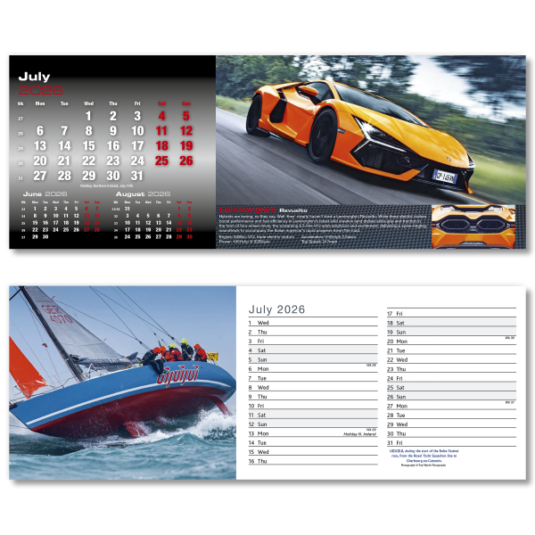 Top Speed Desk Calendar