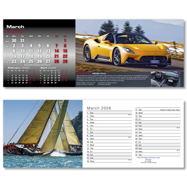 Top Speed Desk Calendar
