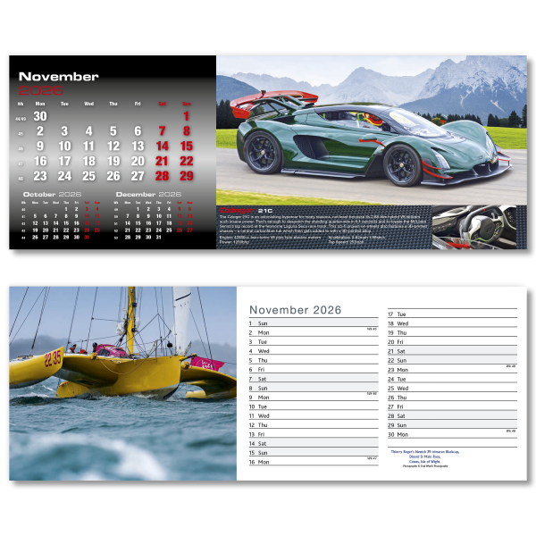 Top Speed Desk Calendar
